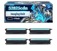 S2825cdn Imaging Unit Compatible for Dell H625cdw H825cdw S2825 S2825cdn Printers, With Chip Large Capacity 60000 Pages (4 Pack Black)