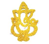 S2S DIY Ganesha Cut Out for Traditional Backdrop Decoration | 2 Layer Depth Ganesha Decoration - Golden Yellow (Width - 11 in, Height - 17 in) (Pack of 1)