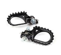 S3 Hard Rock Footrests +10mm Rear Position Steel Black, black