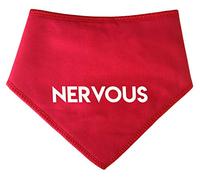 S3 NERVOUS Red Warning Alert Dog Bandana For Dogs With Anxiety & Social Behaviour Issues (Medium Dogs Dalmatians, Labrador & Staffies)
