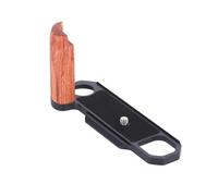 S3/S2 Camera Wooden Hand Grip with Quick-Release Plate, Rosewood and Aluminium Alloy Construction with Ergonomic Design, Compatible with ARCA Tripod Mount and Battery Access Opening, Silver Black