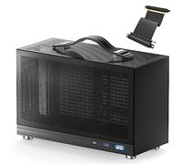 S300 - Mini-ITX PC Gaming Case - Front I/O USB 3.0 Type - C Port - SFX Power Supply 100-130mm - Cable Management System - luminum Mini-ITX Motherboard Small Portable PC Case-Black