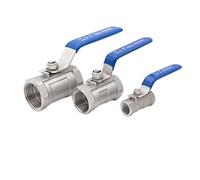 S304 SS316L Stainless Steel One Piece Ball Valve, Threaded Tap Water Pipe Valve Switch 1/4 "3/8" 3/4 "1" 1-1/4 "1-1/2" 2 "DN15(1",SS316L)