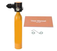 S307 0.5L Scuba Oxygen Cylinder Diving Air Tank CNC Machined 6061 Aviation Aluminum Snorkeling Breathing Equipment for Divers Underwater Exploration Black Orange (Orange)