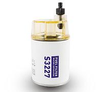 S3227 Fuel Filter Marine Fuel Water Separator With Clear Bowl Replacement for Marine Outboard Motor Mercury Replace# S3227 320R 490R-RAC-01 18-7948 9-37882 18-7922 18-7922-1