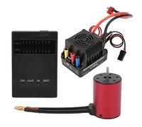 S3650 3900KV Brushless Motor Kit with 60A ESC and Program Card for 1/10 RC Car Upgrade, 4 - Pole 12 - Slot High Torque Waterproof Motor with Aluminum Radiator