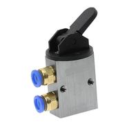 S3HL-08 2 Position 3 Way Manual Handle Control Pneumatic Mechanical Valve PT 1/4 1Pcs(S3HL-08-PC 8MM)