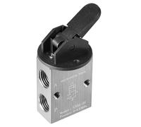 S3HL-08 Pneumatic Valve 2 Position 3 Way 1/4 PT Manual Hand Pull Mechanical Valve, Aluminum Body, Smooth Operation, for Pilot Control and Pressure Systems