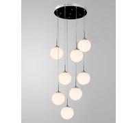 S3YT8U White Glass Spiral Compatible with Living Room Staircase Chandelier Bedroom Personality Restaurant lamp Pendant Ceiling