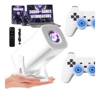 S40 MAX Smart Projector Game Projectors 36000+ Games 14 Emualtors,Auto Keystone Mini Projector with Android 11 & Wiresless Handles,2.4G+5G WiFi & BT,180° Rotatable Outdoor Home Cinema Projectors