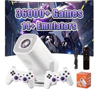 S40 PRO Smart Projector Game Projectors 36000+ Games 14 Emualtors,Auto Keystone Mini Projector with Android 11 & Wiresless Handles,2.4G+5G WiFi & BT,180° Rotatable Outdoor Home Cinema Projectors