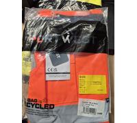 S488 Waterproof /unlined Hi Vis Contrast Bib and Brace Orange / Navy Large