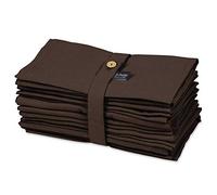 S4Sassy Brown Solid Home Decor 12 x Holiday Parties Cloth Table Linen Re-Usable Dinner Napkins Set