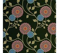 S4Sassy Decorative Bloom Vine Wallpaper - Green Asian Style Wall Covering, 25" x 360" Self-Adhesive Textured Vinyl Walls Paper, Decorative Wall Wrap, Easy DIY Walls Covering for Bedroom, Living Room