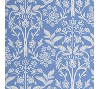 S4Sassy Floral Vine Wallpaper - Blue Wall Covering, 25" x 120" Self-Adhesive Textured Vinyl Walls Paper, Wall Wrap, Easy DIY Walls Covering for Farmhouse Bedroom, Living Room, Cabinets, Living Spaces