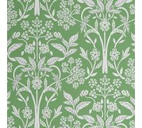 S4Sassy Floral Vine Wallpaper - Green Wall Covering, 25" x 360" Self-Adhesive Textured Vinyl Walls Paper, Wall Wrap, Easy DIY Walls Covering For Farmhouse Bedroom, Living Room, Cabinets, Living Spaces