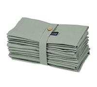 S4Sassy Green Solid Home Decor 12 Pcs Cotton Napkin Solid Everyday Basic Washable Table Linen