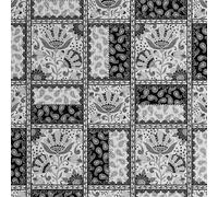 S4Sassy Modern Floral Paisley Panel Wallpaper- Black Wall Covering, 25" x 120" Self-Adhesive Textured Vinyl Wall Paper, Decorative Wallwrap, Easy DIY Walls Covering For Bedroom, Cabinet, Living Spaces