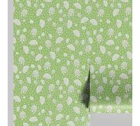 S4Sassy Oriental Floral Vine Wallpaper - Green Asian Style Wall Covering, 25" x 60" Self-Adhesive Textured Vinyl Walls Paper, Decorative Wall Wrap, Easy DIY Walls Covering for Bedroom, Living Room