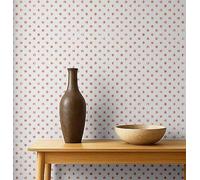 S4Sassy Peel and Stick Wall Covering, Classic Polka Dot Print Removable Vinyl Wallwrap - Modern Wall Mural, White Instant Walls Makeover Wallpaper for Bedroom, Bathroom, Laundry Room - 25"x360" inch