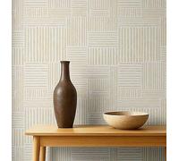 S4Sassy Peel and Stick Wall Covering, Stripe Patch Print Removable Vinyl Wallwrap - Modern Wall Mural, Yellow Instant Walls Makeover Wallpaper for Bedroom, Bathroom, Laundry Room - 25"x360" inch