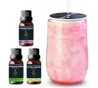 S5 Marble Aromatherapy Diffuser | Cordless Waterless Essential Oil Nebulizer | Portable Rechargeable Scent Diffuser for Home & Bedroom | 3 Aroma Modes (Diffuser & Essential Oils Set)