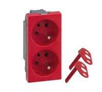 S500 DATA z/u 16A Double Socket with Simon Connect 50000459-037