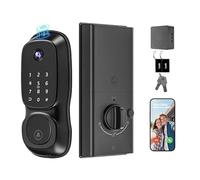 S500 Video Smart Lock, Keyless Entry Door Lock with Camera, Fingerprint Smart Lock,Touchscreen Keypad, Built-in WiFi Deadbolt for Front Door, App Remote Control, Auto Lock,Easy Installation