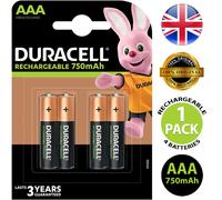 4pk Duracell AAA Size 750mAh Rechargeable Batteries