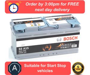 S5A15 Bosch S5A AGM (020AGM) Heavy Duty Car Battery 5 Year Warranty