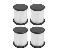 S6 Plus Replacement Filter for Cordless Vacuum Cleaner - 4-Pack High-Efficiency 0.3- Filtration Plastic Filter Paper White Black