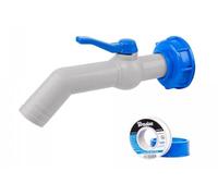 s60x6 (2") ibc tank outlet adaptor with 18cm extender long reach tap+ FREE PTFE TAPE,long spout makes for easier filling of containers