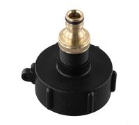 S60x6 IBC Adapter with 3/4 Inch Outlet Tap for Direct Connection to For 1000L 640L Water Storage Tanks in Rainwater Reuse Systems (brass connector)