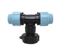 S60X6 IBC Tank Thread Connectors, 20/25/32mm Water Pipe Fittings Three-way Outlet IBC Tank Adapter(Tee outlet 20mm)
