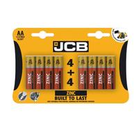 S6586 JCB AA Zinc Batteries - Pack of 4+4