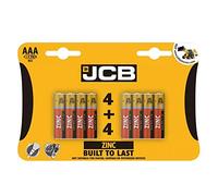S6587 JCB AAA Zinc Batteries - Pack of 4+4