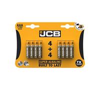 S6589 JCB AAA Super Alkaline Batteries - Pack of 4+4