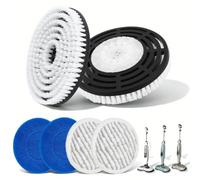 S7000 Upgraded Steam & Scrub Mop Pads Kit, 6 Pack Steam Mop Pads Set Compatible with Shark Steam Mop S8201 S8001 S7000 S7201 S7000AMZ S7005 S7020 S7001 S7001TGT S7000C S7001C XKITP7000 S7201WBKT