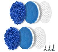S8201 Upgraded Steam & Scrub Mop Pads Kit, Replacement for Shark S8201 S8001 S6002UK S7000 S7201 S7000AMZ S7005 S7020 S7001C, Multi-Function All-in-One Floor Steam Mop Pads