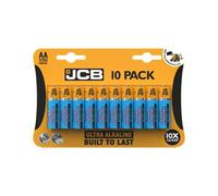 JCB AA Ultra Alkaline, Pack of 10 [up to 10 times more power] 1,5V LR6 MN1500, ideal for everyday hungry devices, long lasting power, anti-leakage technology
