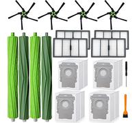 S9 replacement parts for roo-mba s9(9150) s9+ s9 Plus(9550) Series Vacuum Cleaner,4 Filters, 4 Corner Brushes, 2 Set of Multi-Surface Rubber Brushes,6 Automatic Dirt Disposal Bags,2 tools