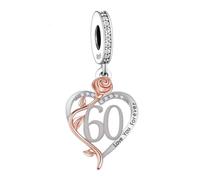 S925 Birthday Number Love Forever Pendant | Number Bead Fit for Pandora Bracelet & Nacklace | Anniversary Birthday Age Gift Valentine for Mum Sister Daughter Wife