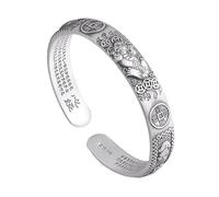 S925 Classic Retro Bracelet,Vintage Style Personality Temperament Pixiu Copper Coin Bangle Ornament Jewelry Holiday Party Gift