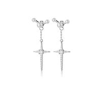 S925 Earrings, Women's Shell Beads Synthetic Pearls One Style Two Earrings Pair of S925