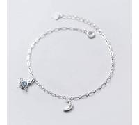 S925, Fashion Diamond Cosmic Moon Girl Heart Hand Jewelry