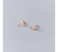 S925 Ladies Glossy Whale Stud Earrings Ladies Ear Jewelry 925