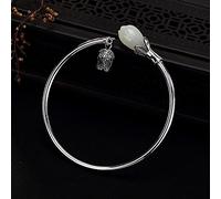 s925 ladies simple glossy open bangle ladies birthday gift bangle