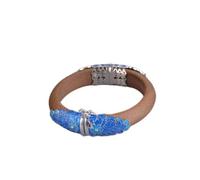 S925 Ladies Vintage Silver Bracelet Cloisonne Blue Sandalwood Creative Carving Luxury Temperament Personality Gift Chinese Classic