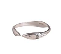 S925 Ladies Vintage Silver Bracelet Open Relief 3D Carp Creative Carving Luxury Temperament Personality Gift Chinese Classic