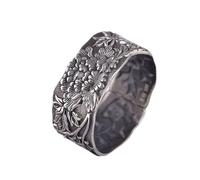 S925 Ladies Vintage Silver Bracelet Open Relief 3D Peony Creative Carving Luxury Temperament Personality Gift Chinese Classic